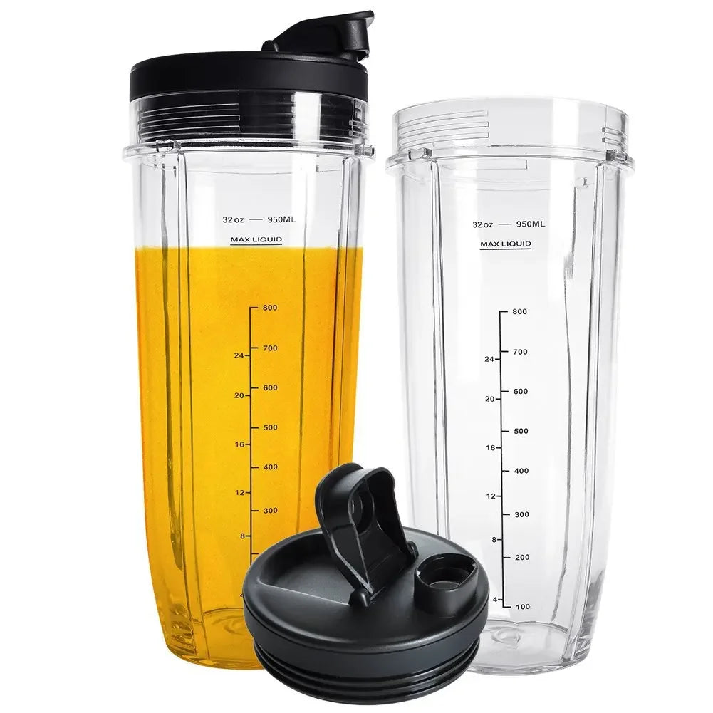 Ninja BL480/BL482/BL640 Compatible Cups – 3-Pack Replacement Set (18/24/32oz)