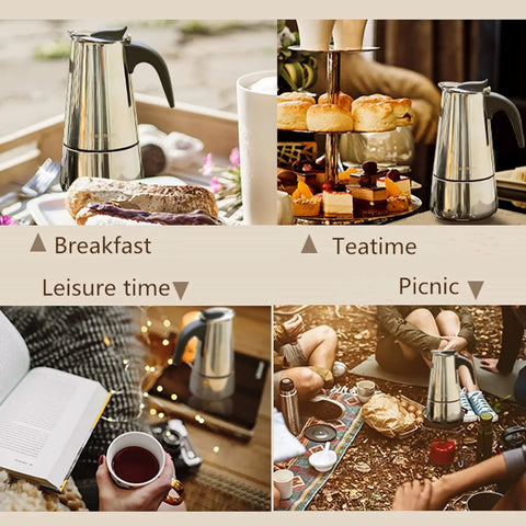 CAFEMASY Classic Moka – 4/6/9 Cup Stovetop Espresso Maker