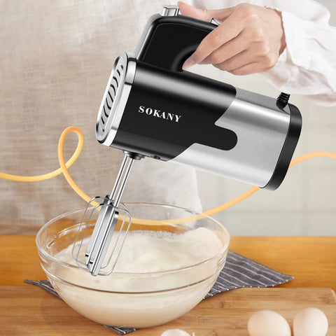 5-Speed Handheld Mixer – 800W Electric Blender for Cakes, Cream & Dough