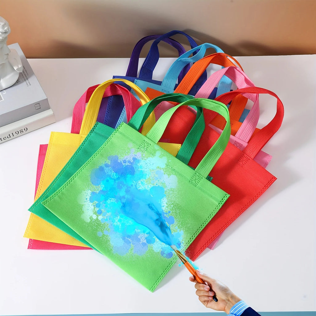 10 Colored Medium Size Candy Bags, Durable Non-woven material, Recyclable, Eco-Friendly Gift bags, Nice and Delicate Gift Bags