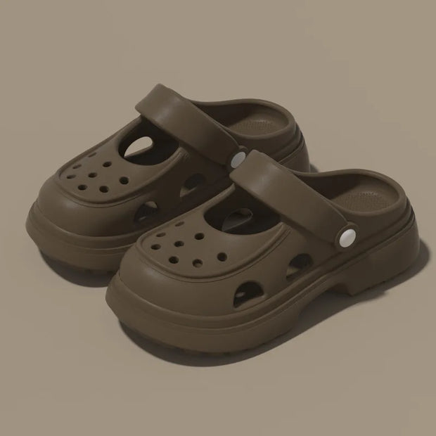 Clogs Casual Women's Slippers Luxury Design Sandals Summer 2025 Mules Platform Woman Shoes Indoor Outdoor Beach Slides Footwear