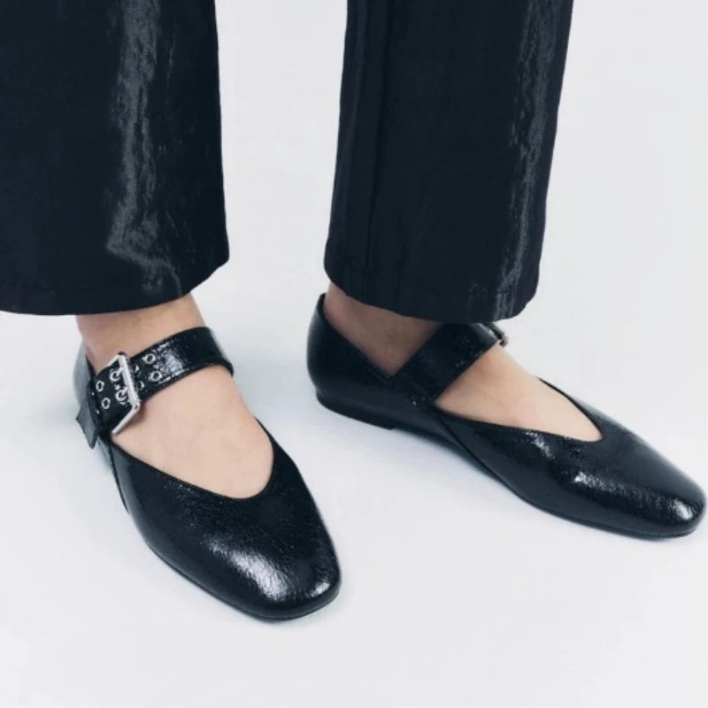 2025 Shoes Women Flats Shallow Mouth Autumn Pointed Toe Loafers Ballerinas New Fall Leopard Retro Dress Shoes Zapatos De Mujer