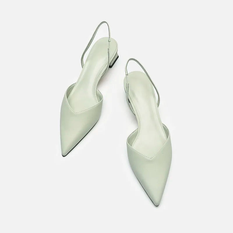 Shoes for Women Brand Slip-on Women's High Heels Fashion Shallow Mouth Office and Career Sexy Slingbacks Closed Toe sandals
