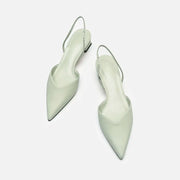 Shoes for Women Brand Slip-on Women's High Heels Fashion Shallow Mouth Office and Career Sexy Slingbacks Closed Toe sandals
