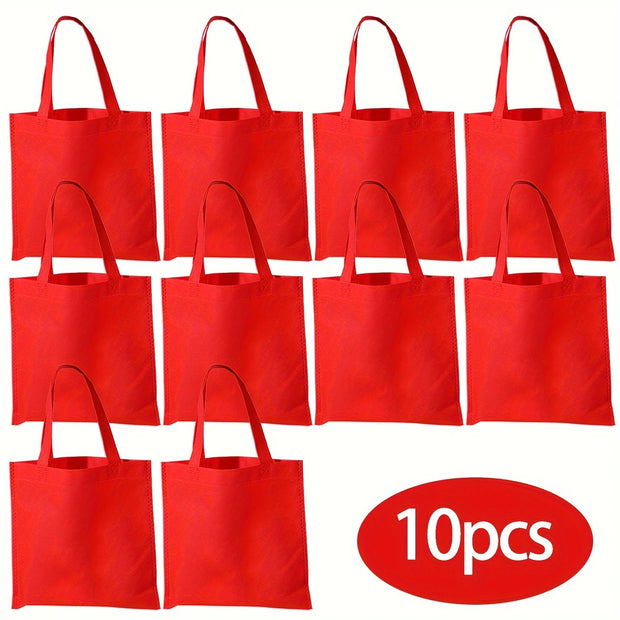 10 Colored Medium Size Candy Bags, Durable Non-woven material, Recyclable, Eco-Friendly Gift bags, Nice and Delicate Gift Bags