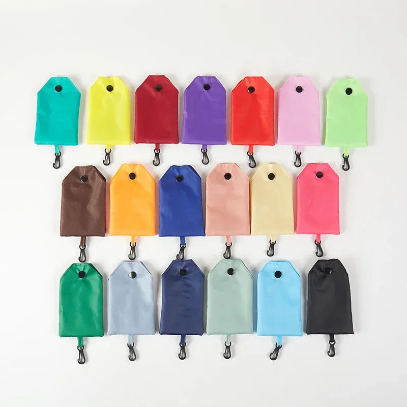 Colorful Portable Shopping Bag for Women Girl Foldable Cloth Fruits and Vegetables Storage Bag Reusable Tote Handbag