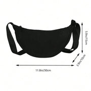 Women's bag - A round-shaped nylon bag with a cross-body strap, suitable for traveling, going to school or shopping.