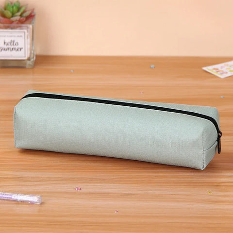 Pencil Case Portable Pencil Bags Simple Solid Color Stationery Pencil Pouch