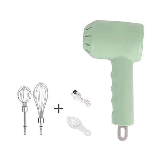 Wireless Hand Mixer – 3-Speed Portable Electric Blender for Baking & Dough