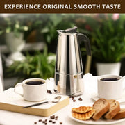CAFEMASY Classic Moka – 4/6/9 Cup Stovetop Espresso Maker