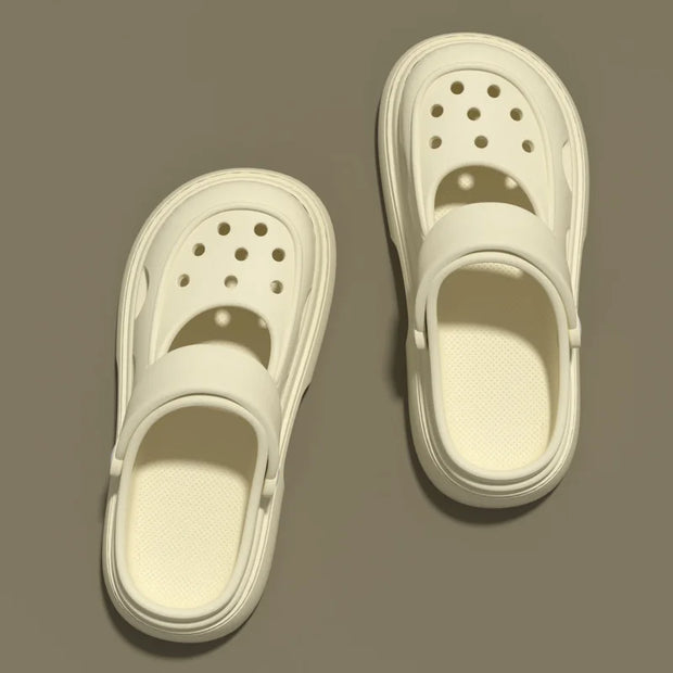 Clogs Casual Women's Slippers Luxury Design Sandals Summer 2025 Mules Platform Woman Shoes Indoor Outdoor Beach Slides Footwear