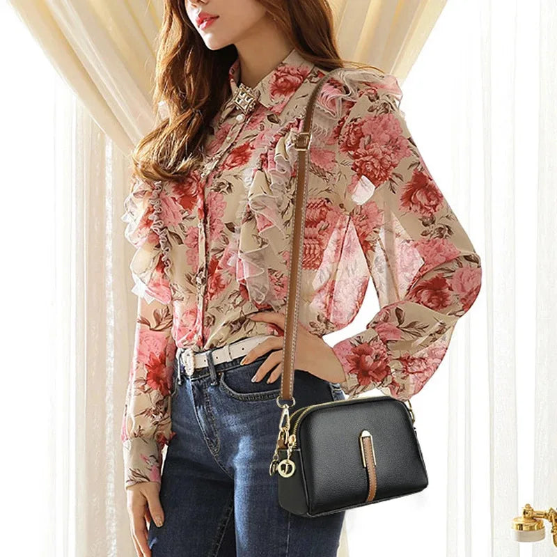 Women's Messenger Bag Women's Shoulder Bag Handbag Designer Cowhide Flap Bag Luxury Crossbody Bag For Women