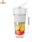 Portable Smoothie Blender Cup – USB Electric Juicer with One-Touch Operation