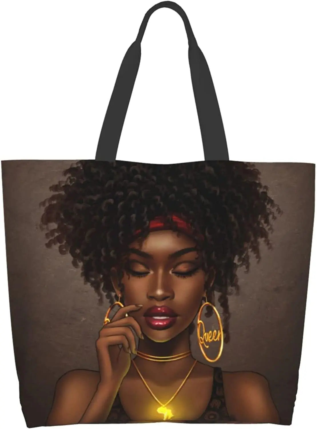 Women Tote Bags African American Woman Shoulder Bag Afro Black Girl Magic Satchel Handbags For Shopping,Work,Grocery,Gym