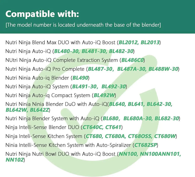 Ninja BL480/BL482/BL640 Compatible Cups – 3-Pack Replacement Set (18/24/32oz)