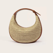 Top Handle Straw Crossbody Bags for Women, Summer Straw Purses and Handbags Shoulder Clutch Beach Bag