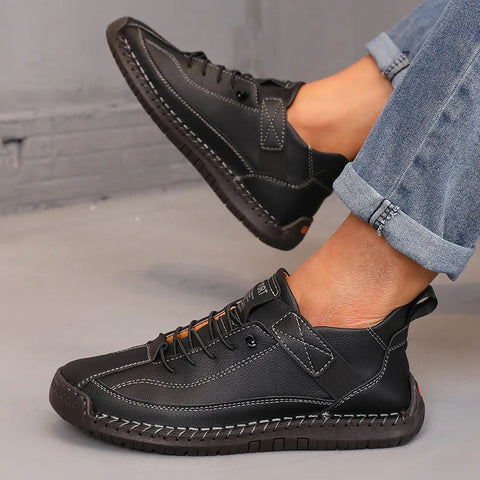 Boots Mid Top for Women British Style Retro Anti Slip Workwear Shoes Handmade Leather Loafers Casual Soft Soled Women Nude Boots