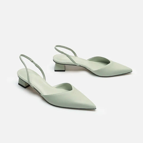 Shoes for Women Brand Slip-on Women's High Heels Fashion Shallow Mouth Office and Career Sexy Slingbacks Closed Toe sandals