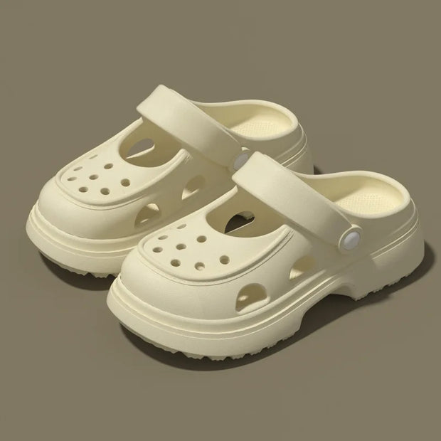 Clogs Casual Women's Slippers Luxury Design Sandals Summer 2025 Mules Platform Woman Shoes Indoor Outdoor Beach Slides Footwear