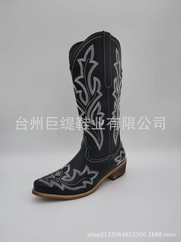 Embroidery Cowboy Boots