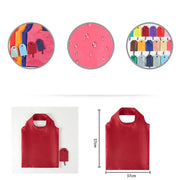 Colorful Portable Shopping Bag for Women Girl Foldable Cloth Fruits and Vegetables Storage Bag Reusable Tote Handbag