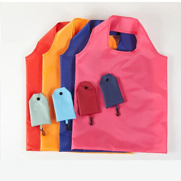 Colorful Portable Shopping Bag for Women Girl Foldable Cloth Fruits and Vegetables Storage Bag Reusable Tote Handbag