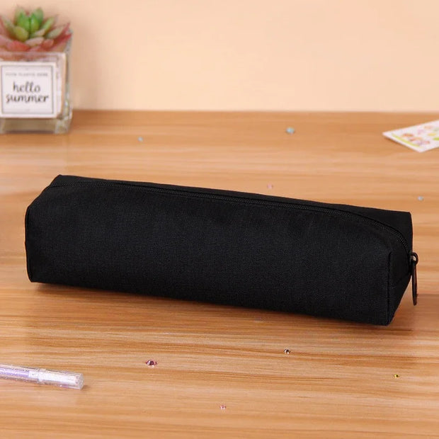 Pencil Case Portable Pencil Bags Simple Solid Color Stationery Pencil Pouch