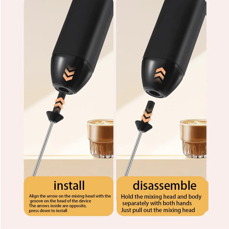 FoamWhiz Pro – Electric Milk Frother & Handheld Mixer for Coffee, Eggs & More