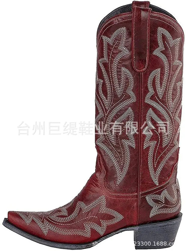 Embroidery Cowboy Boots