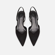 Shoes for Women Brand Slip-on Women's High Heels Fashion Shallow Mouth Office and Career Sexy Slingbacks Closed Toe sandals