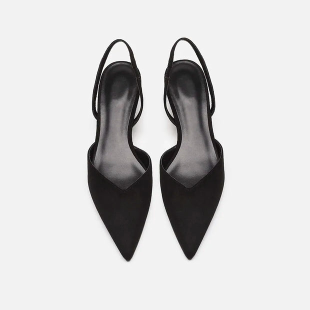 Shoes for Women Brand Slip-on Women's High Heels Fashion Shallow Mouth Office and Career Sexy Slingbacks Closed Toe sandals