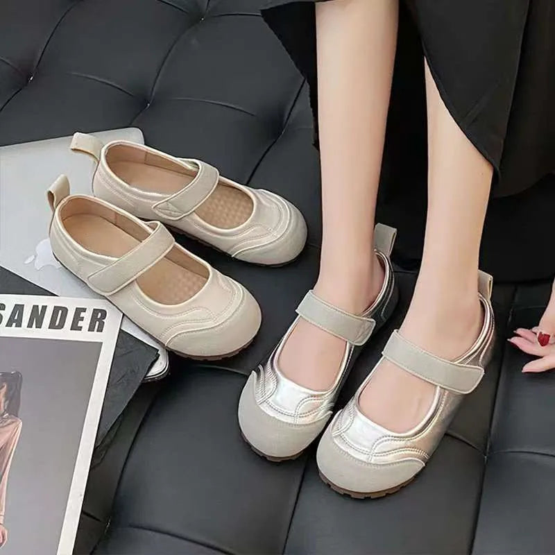2025 New Women's Mary Jane Flats -Adjustable Strap Slip-On | Lightweight Casual Flat Shoes | Versatile Spring/Autumn Daily Wear