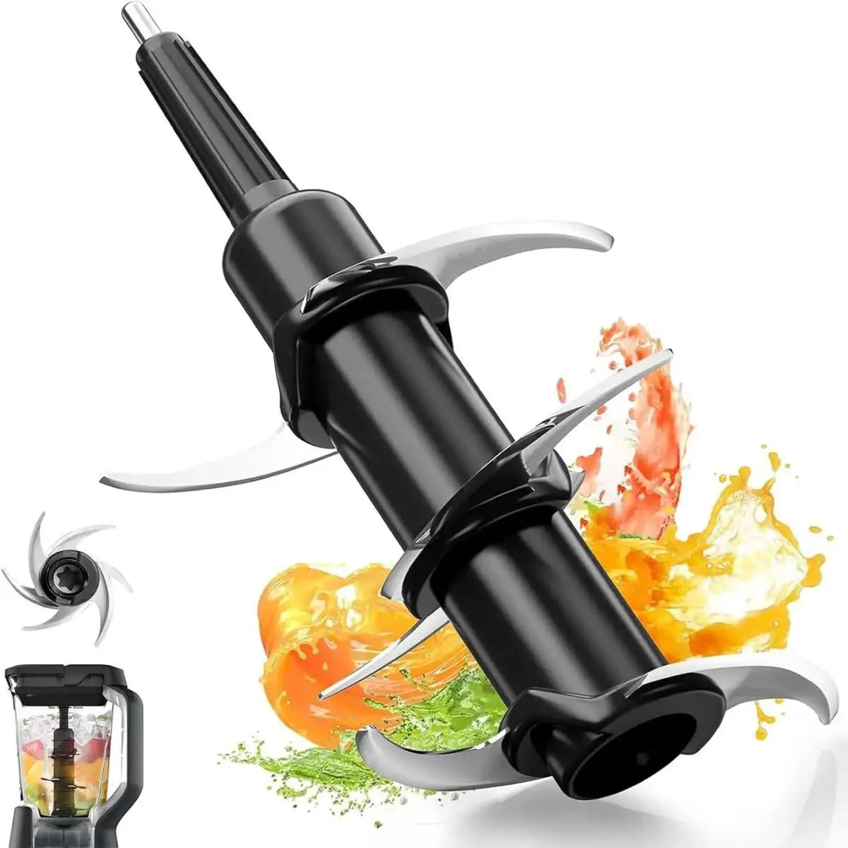 6-Fin Ninja Replacement Blade – Compatible with 72oz Pitcher for Smoothies, Ice, and More