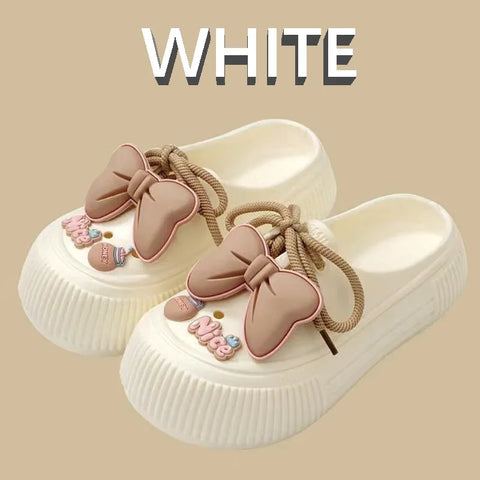 New Sandals DIY  Platform Sandals for Women 2025 Summer Thick Sole Beach Sandals Woman Flowers Non Slip EVA Clogs Garden Shoes