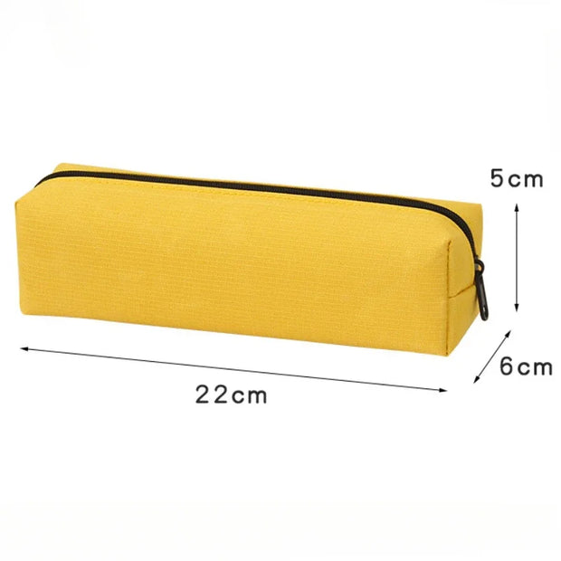 Pencil Case Portable Pencil Bags Simple Solid Color Stationery Pencil Pouch