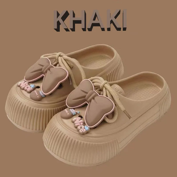 New Sandals DIY  Platform Sandals for Women 2025 Summer Thick Sole Beach Sandals Woman Flowers Non Slip EVA Clogs Garden Shoes