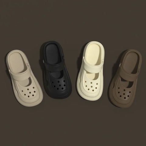 Clogs Casual Women's Slippers Luxury Design Sandals Summer 2025 Mules Platform Woman Shoes Indoor Outdoor Beach Slides Footwear