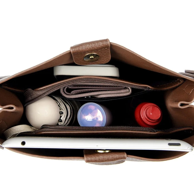 Hand Top-Handle Bags for Women 2025 High Quality Pu Leather Purse Ladies Shoulder Crossbody Bag Medium Casual Tote KAIDIFEINIROO