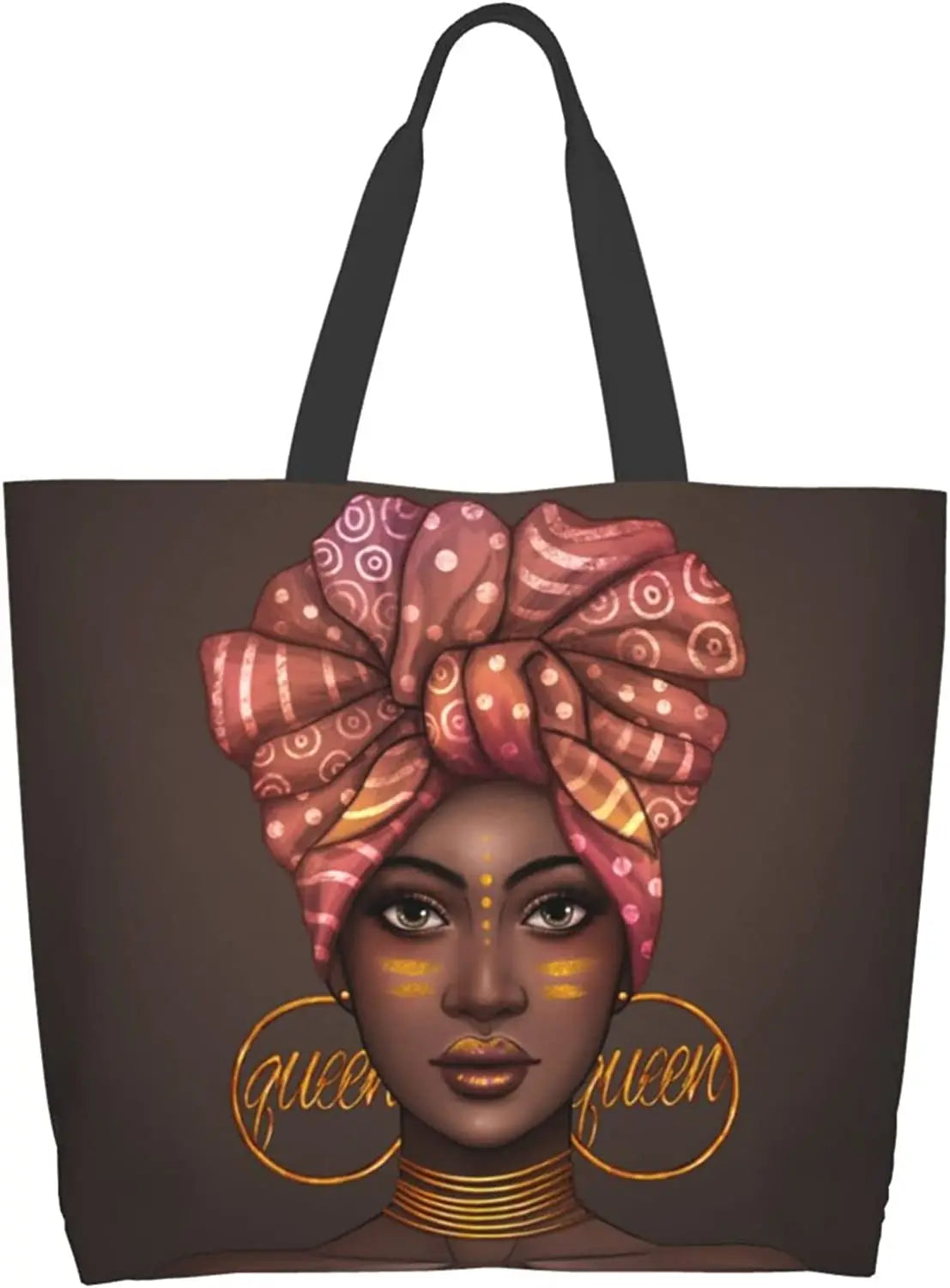 Women Tote Bags African American Woman Shoulder Bag Afro Black Girl Magic Satchel Handbags For Shopping,Work,Grocery,Gym