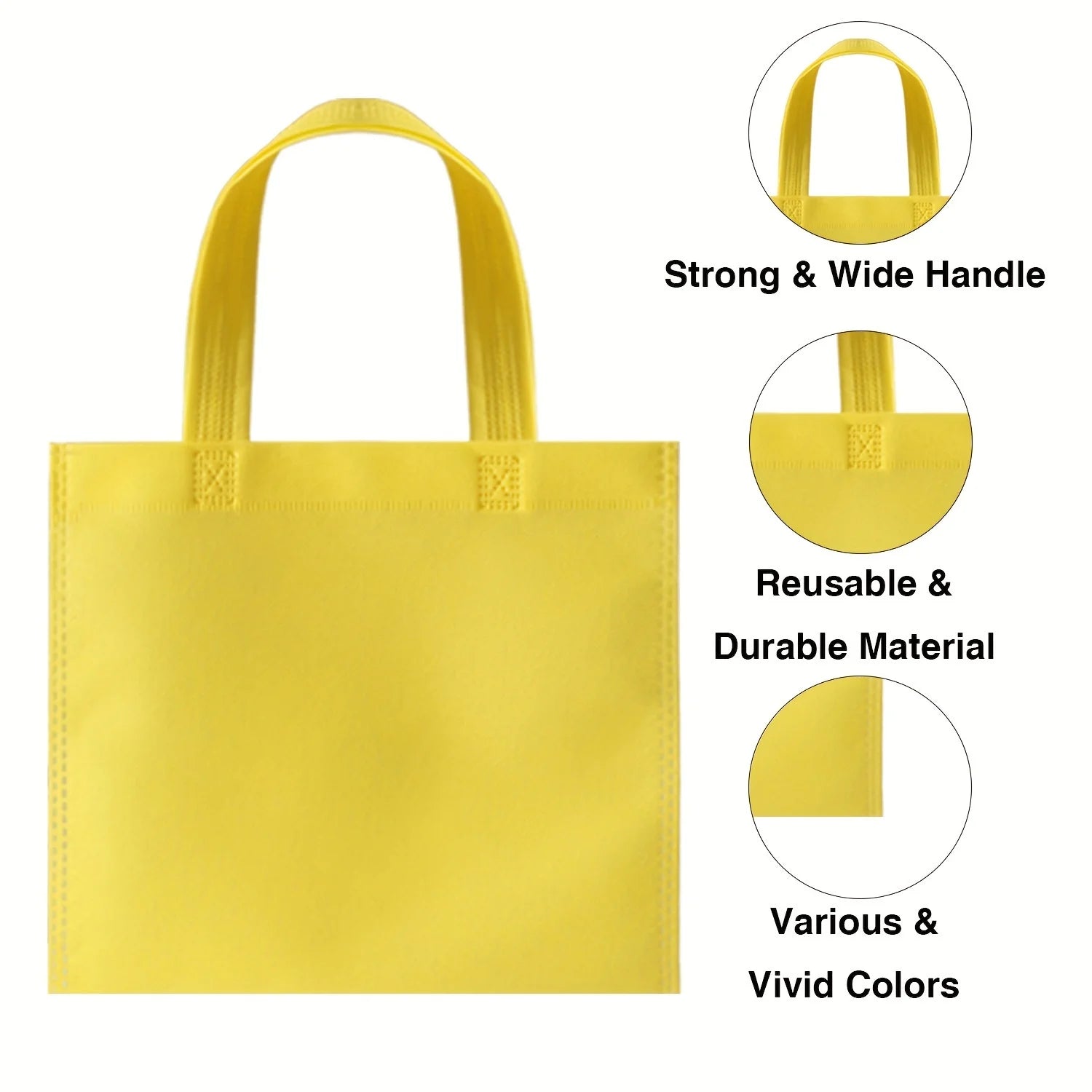 10 Colored Medium Size Candy Bags, Durable Non-woven material, Recyclable, Eco-Friendly Gift bags, Nice and Delicate Gift Bags