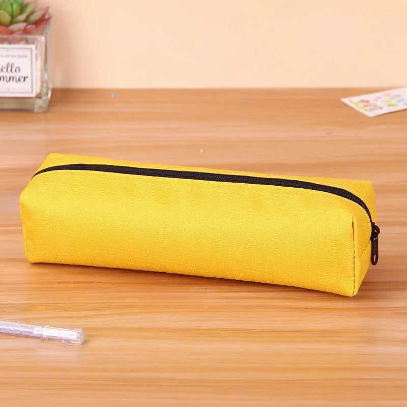 Pencil Case Portable Pencil Bags Simple Solid Color Stationery Pencil Pouch