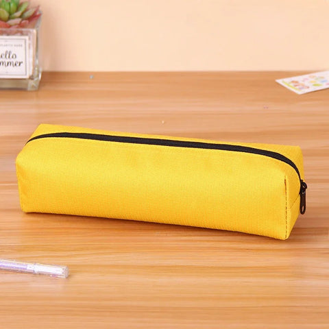 Pencil Case Portable Pencil Bags Simple Solid Color Stationery Pencil Pouch