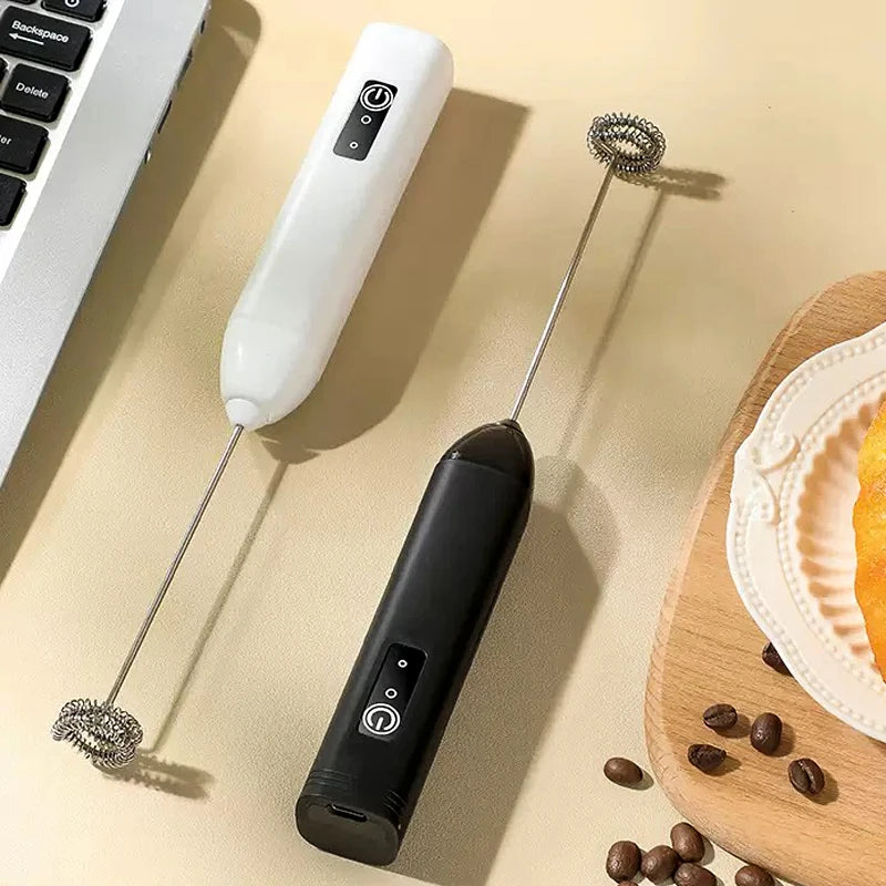 FoamWhiz Pro – Electric Milk Frother & Handheld Mixer for Coffee, Eggs & More