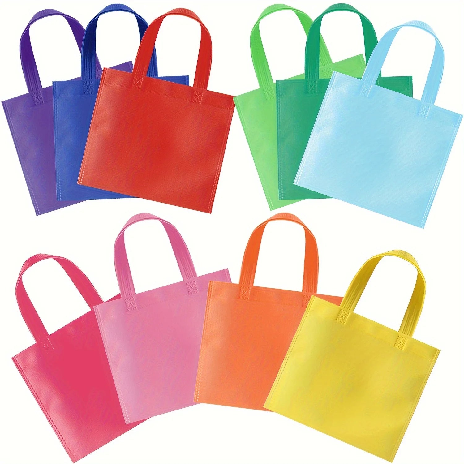 10 Colored Medium Size Candy Bags, Durable Non-woven material, Recyclable, Eco-Friendly Gift bags, Nice and Delicate Gift Bags