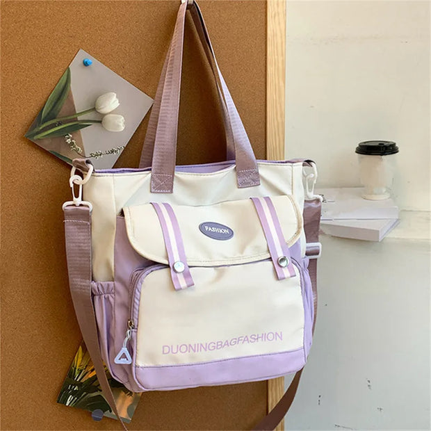 Women's Tote Bag, Large Capacity Daily Handbag, Travel Bucket Shoulder Bag, Fashion Messenger Bag,Campus School Bags Satchel