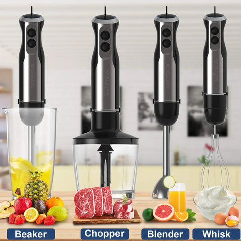16-Speed Hand Blender by Wancle – Immersion Mixer for Smoothies, Sauces & More