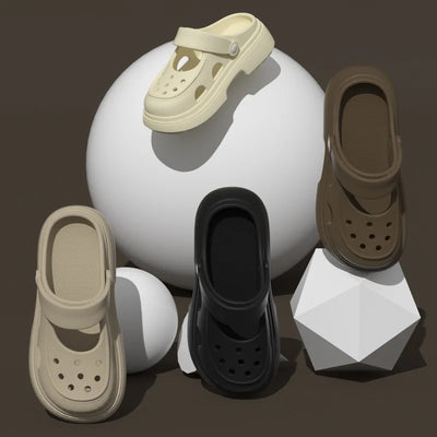 Clogs Casual Women's Slippers Luxury Design Sandals Summer 2025 Mules Platform Woman Shoes Indoor Outdoor Beach Slides Footwear