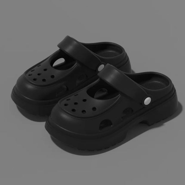 Clogs Casual Women's Slippers Luxury Design Sandals Summer 2025 Mules Platform Woman Shoes Indoor Outdoor Beach Slides Footwear