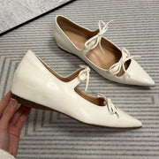 Mary Jane Shoes French Designer Women Shoe Spring New Vintage Single Shoe Simple Red Leather Shoe Elegant Woman  Low Heels